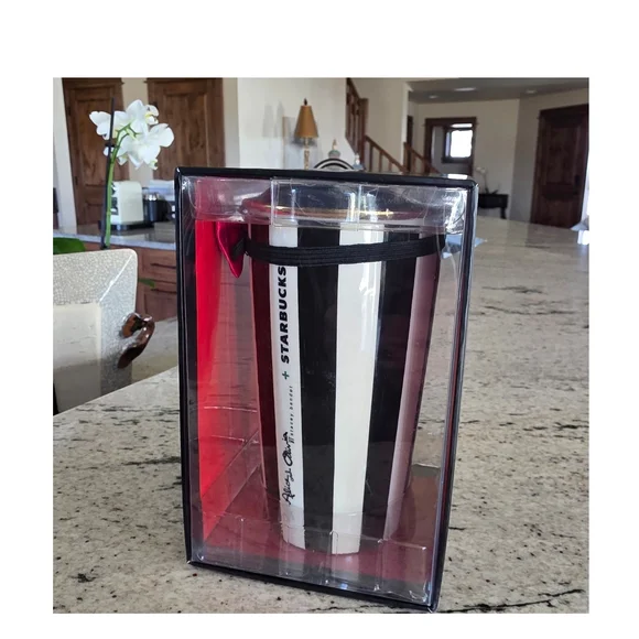 LIMITED EDITION Starbucks + Alice & Olivia 'Stace Face' 12 Oz. Ceramic Mug - Picture 3 of 8